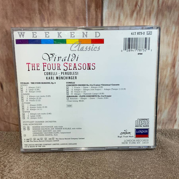 1988 Four Seasons Munchinger Pergolesi Corelll Classical Audio Music CD - Picture 3 of 3